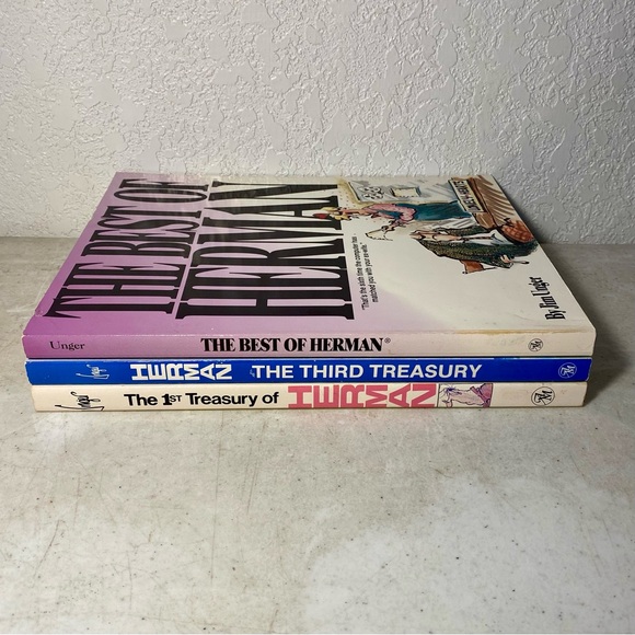 HERMAN Lot of 3 Books - 1st Treasure, The Best Of, Third Treasury - By Jim Unger - Picture 8 of 9